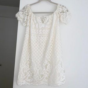 Lucy Paris White Lace Mini Dress